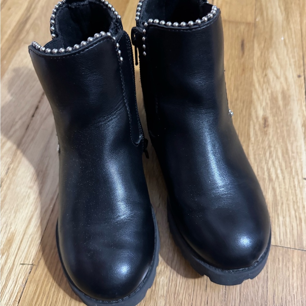 Joie Kids Black Boots with studded trim - size 1